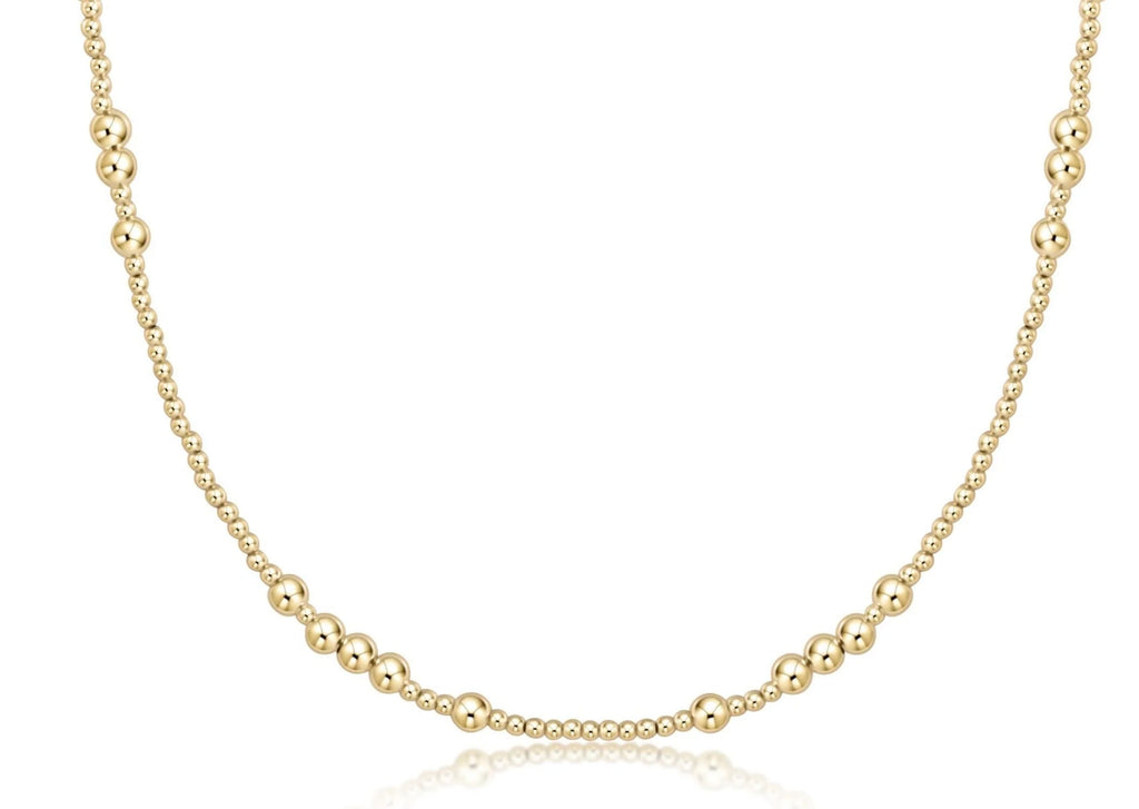 enewton 15 inch choker beaded - hope unwritten gold 4mm