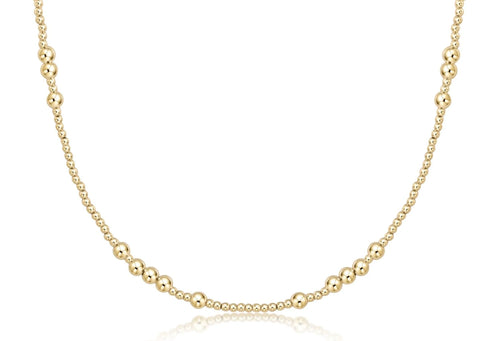 enewton 15 inch choker beaded - hope unwritten gold 4mm