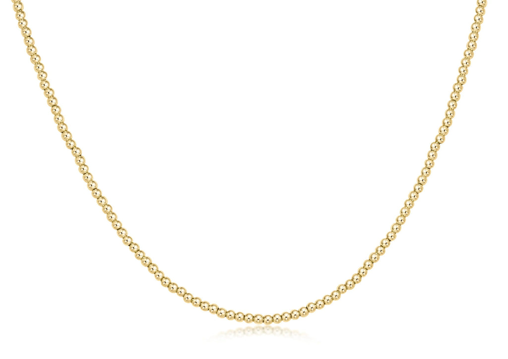 enewton 17 inch choker beaded - classic gold 2mm