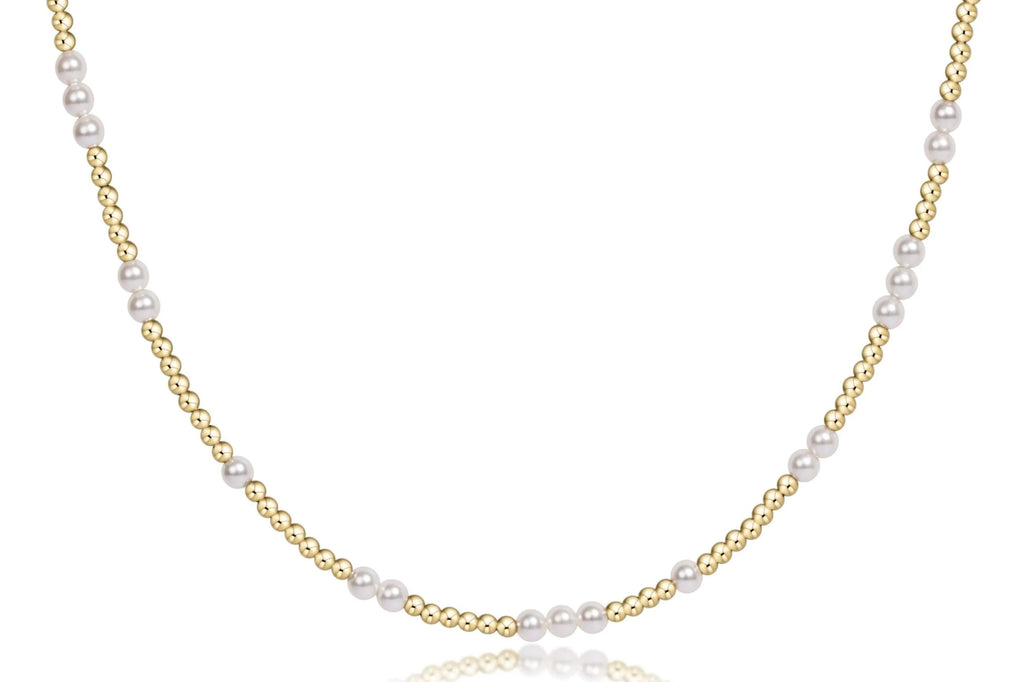 enewton 15 inch choker beaded - hope unwritten pearl 3mm