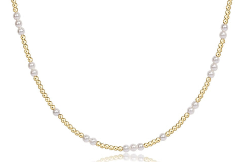 enewton 15 inch choker beaded - hope unwritten pearl 3mm