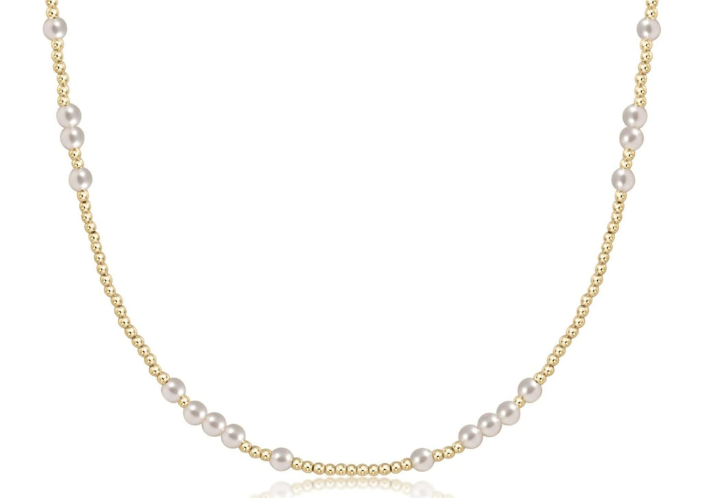 enewton 15 inch choker beaded - hope unwritten pearl 4mm