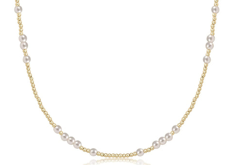 enewton 15 inch choker beaded - hope unwritten pearl 4mm