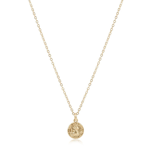 enewton 16 inch necklace gold - protection small gold disc