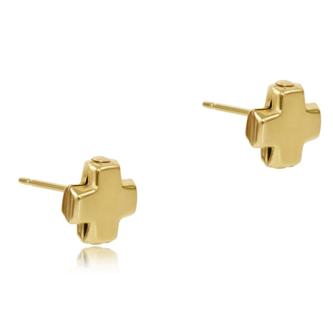 enewton signature cross gold stud - gold