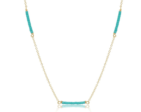 enewton 15 inch choker simplicity chain gold - hope bliss - turquoise