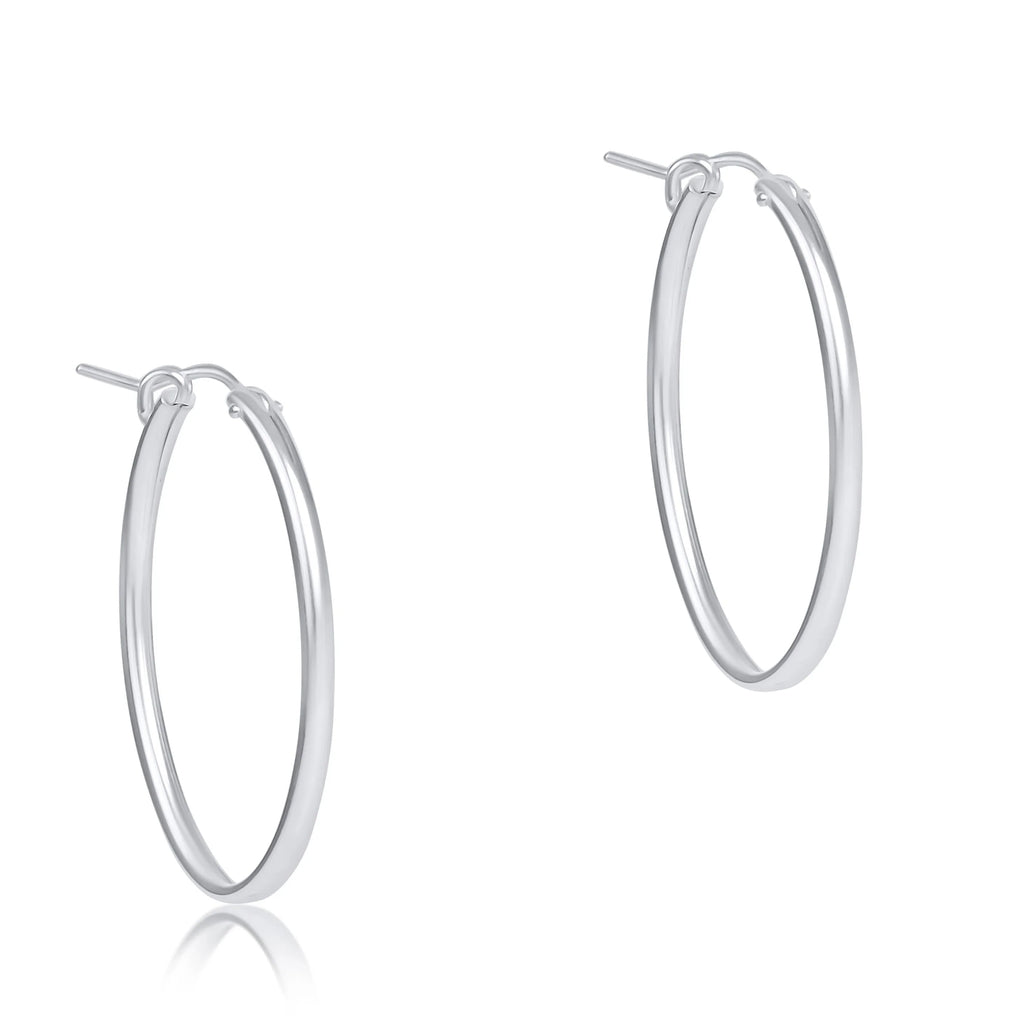 enewton oval sterling 1" hoop - smooth