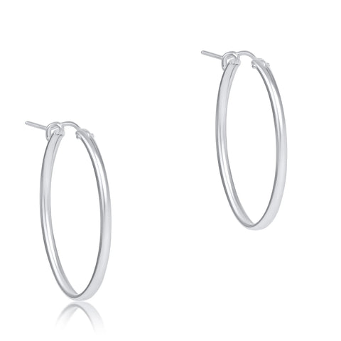 enewton oval sterling 1" hoop - smooth