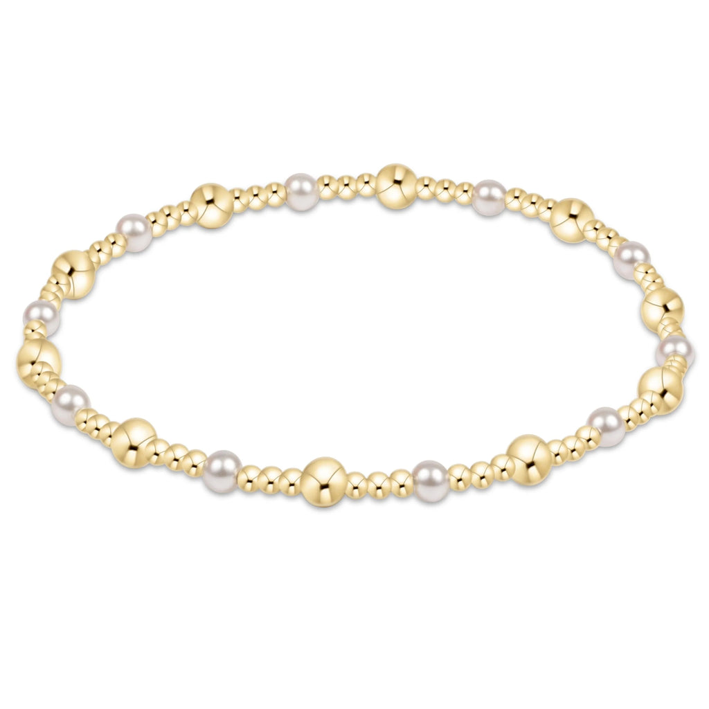 enewton sincerity gold & pearl 4mm bracelet