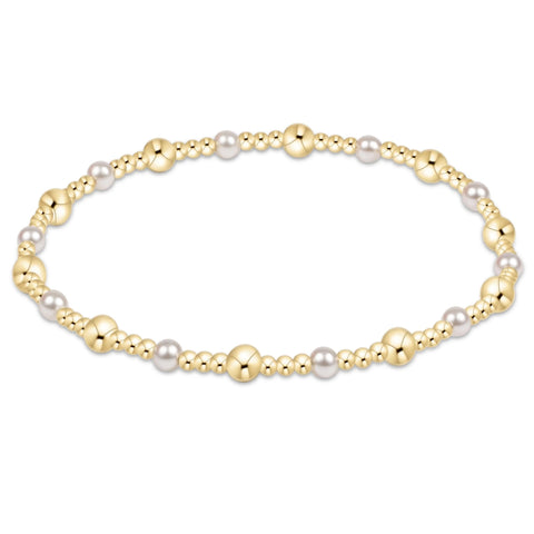 enewton sincerity gold & pearl 4mm bracelet