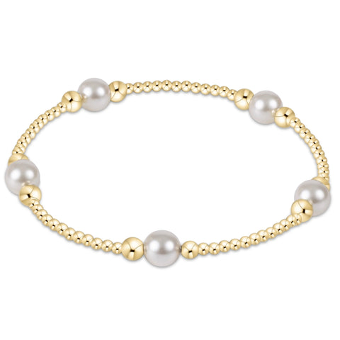 enewton purpose pearl 6mm gold bracelet