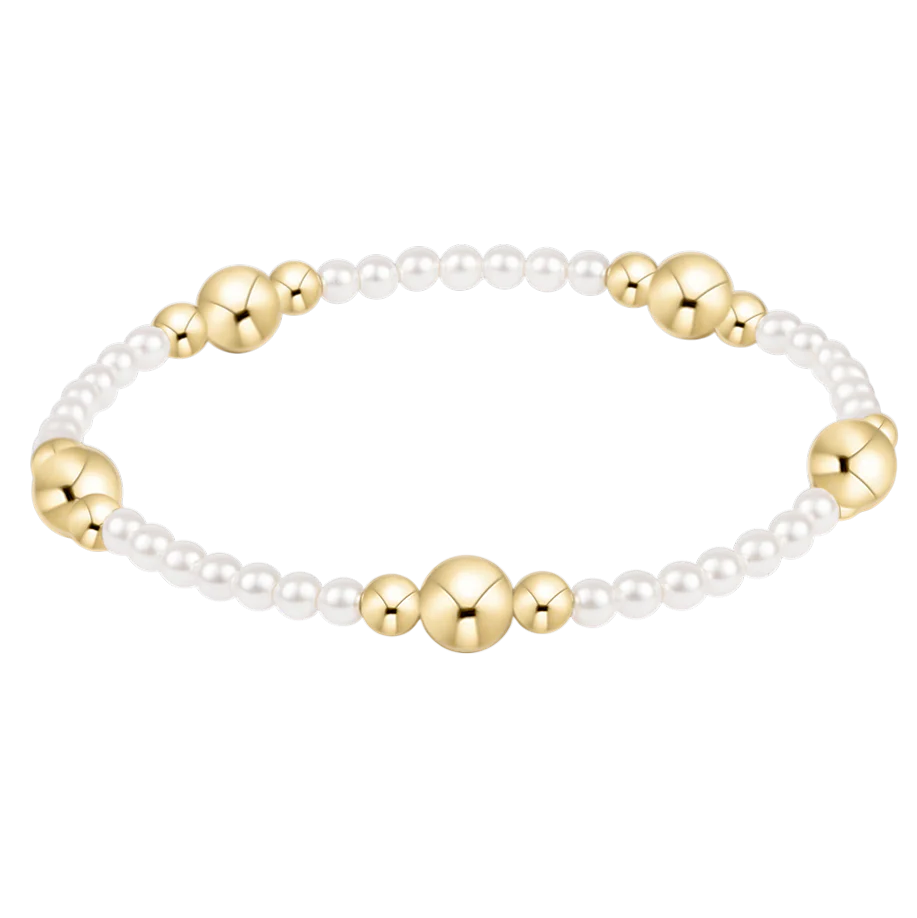 enewton purpose gold 6mm pearl bracelet