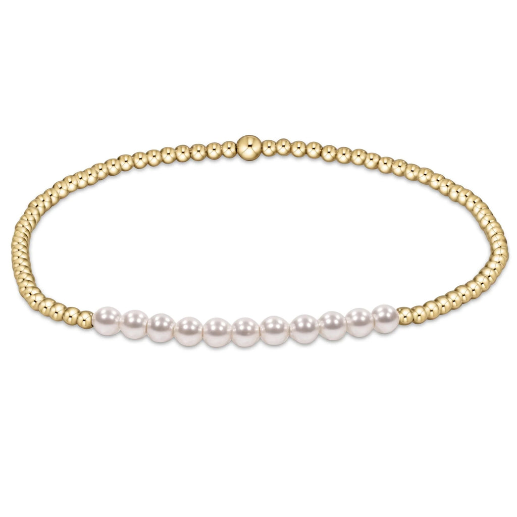 enewton gold bliss pearl 3mm bracelet