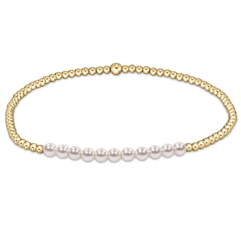 enewton gold bliss pearl 3mm bracelet