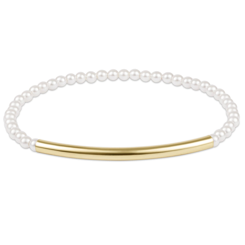enewton bliss bar smooth pearl 3mm bracelet