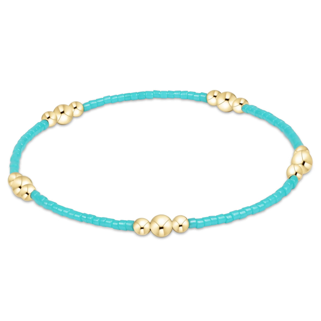 enewton hope purpose gold bracelet - turquoise