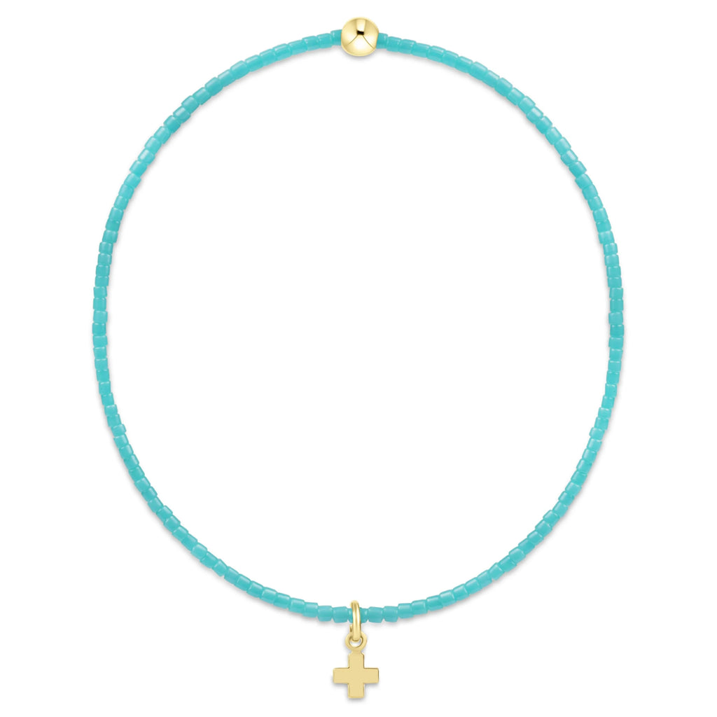 enewton hope classic turquoise bracelet - signature cross small gold charm
