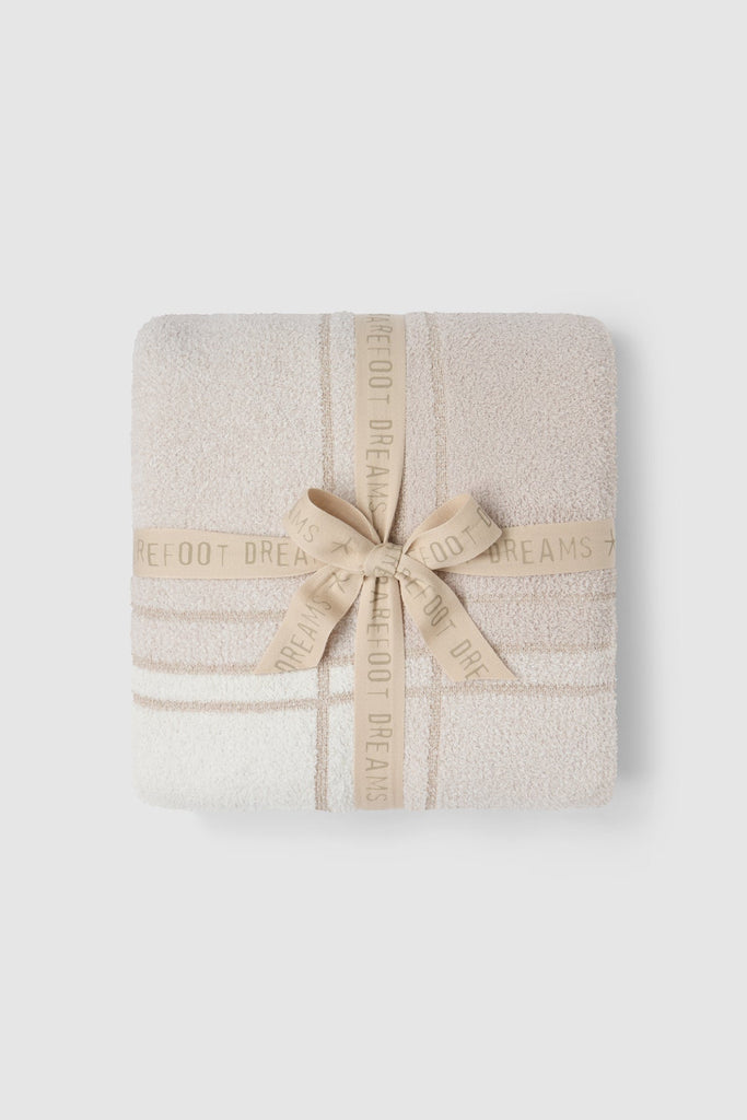 Barefoot Dreams CozyChic Buffalo Plaid Throw in Stone