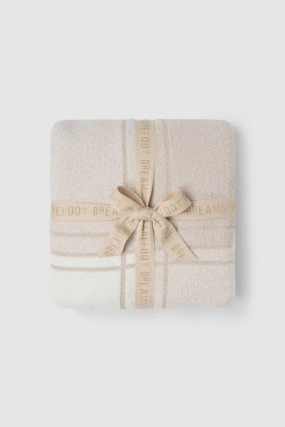Barefoot Dreams CozyChic Buffalo Plaid Throw in Stone