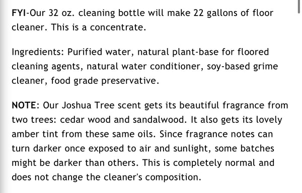 Joshua Tree Floor Cleaner