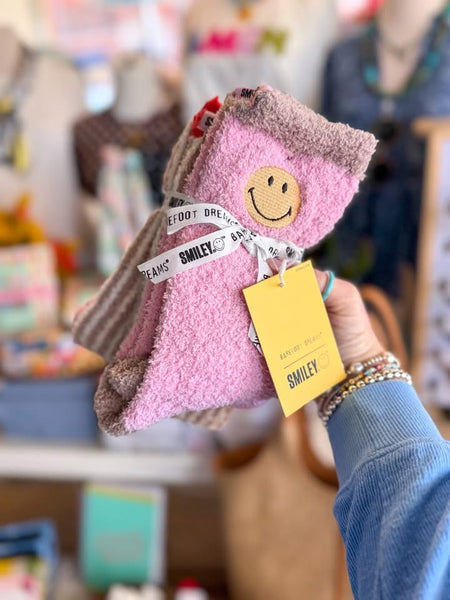 Barefoot Dreams Smiley Socks