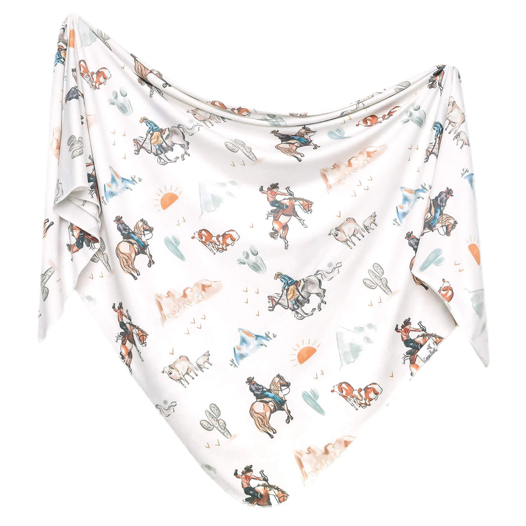 COPPER PEARL KNIT SWADDLE BLANKET - BOONE