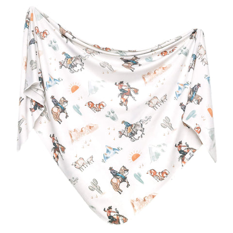 COPPER PEARL KNIT SWADDLE BLANKET - BOONE