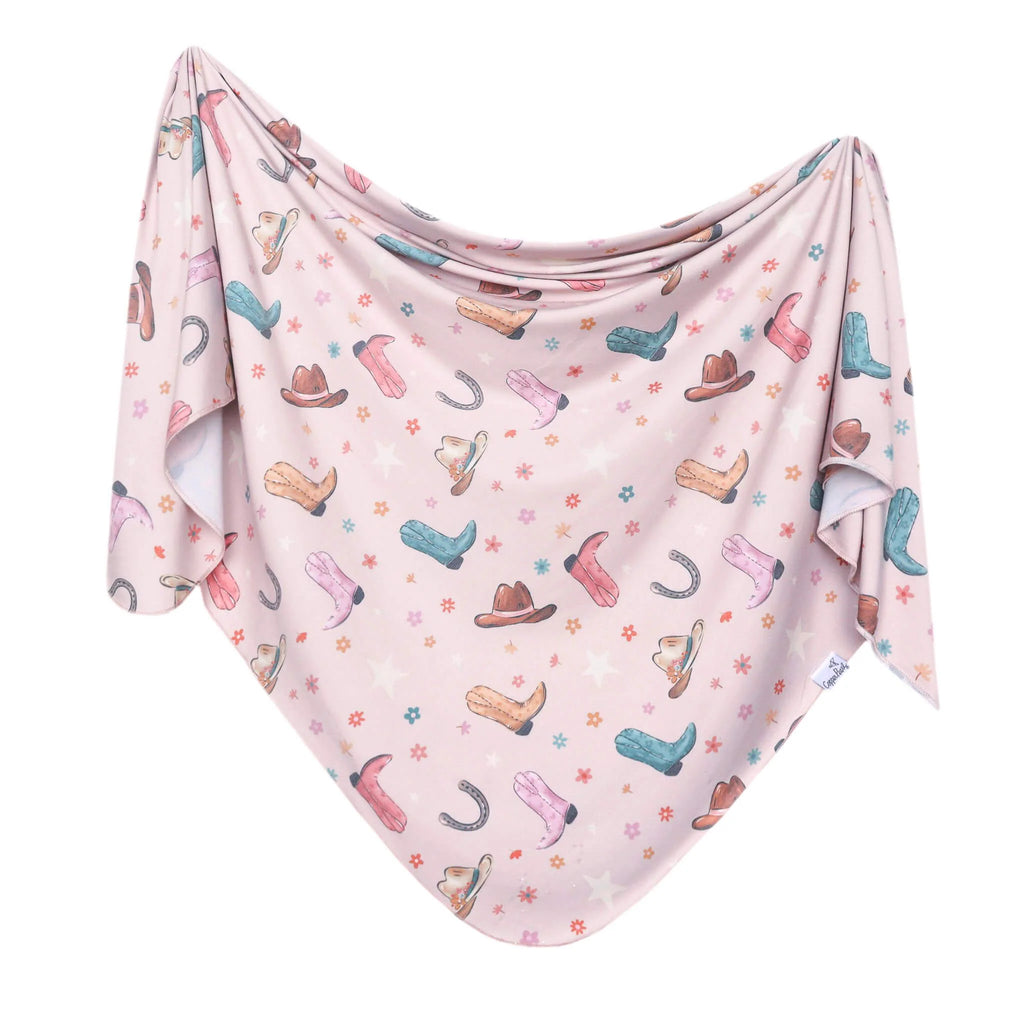 COPPER PEARL KNIT SWADDLE BLANKET - CHEYENNE