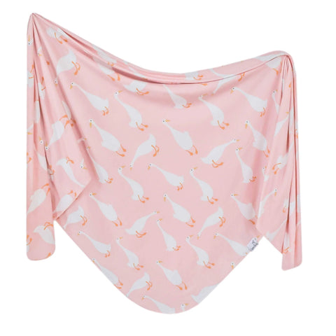 COPPER PEARL KNIT SWADDLE BLANKET - GOOSIE