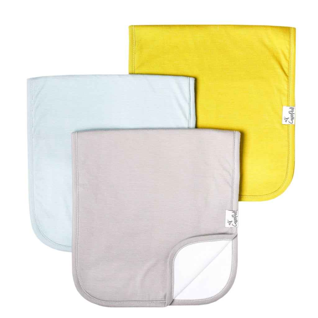 COPPER PEARL PREMIUM BURP CLOTHS - STONE