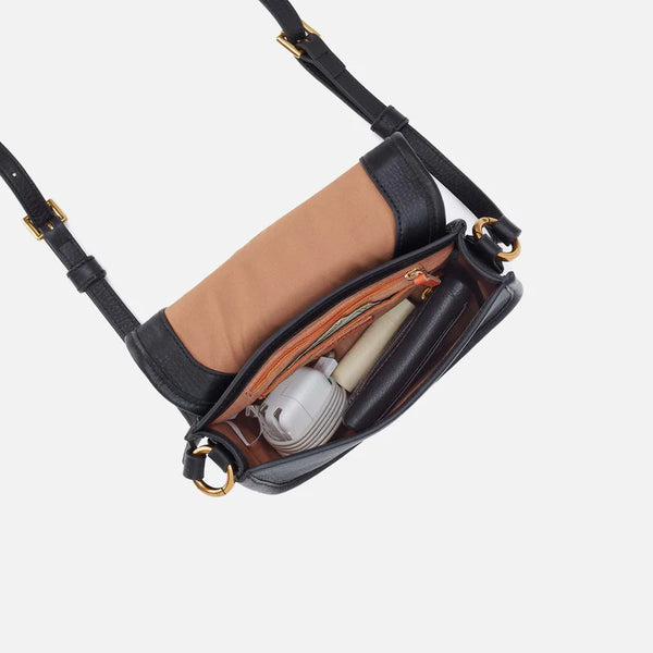 HOBO KIVA SMALL CROSSBODY - PEBBLED BLACK LEATHER