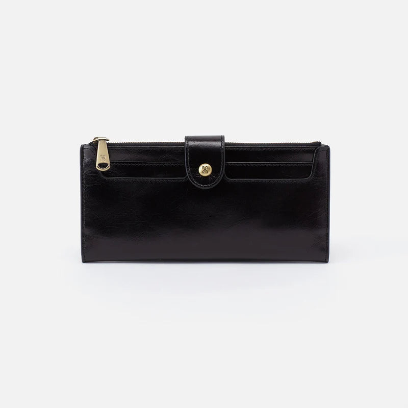 HOBO DUNN CONTINENTAL WALLET - BLACK
