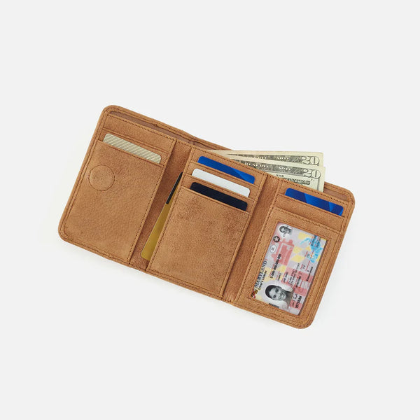 HOBO JILL TRIFOLD WALLET - WHISKEY